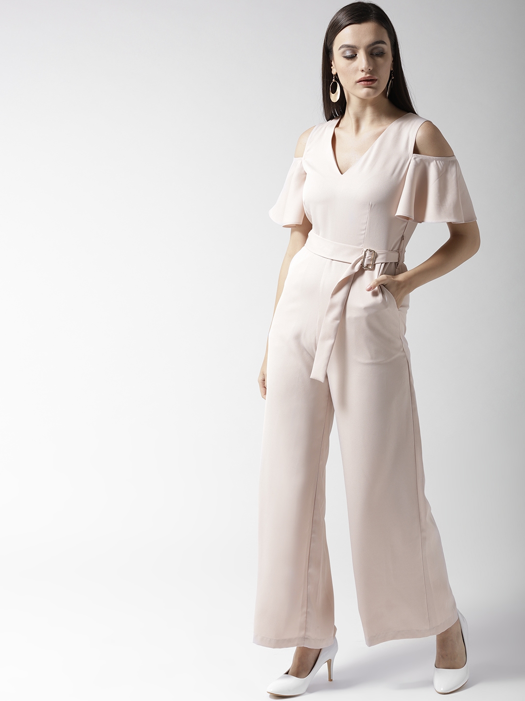 peach colour jumpsuit