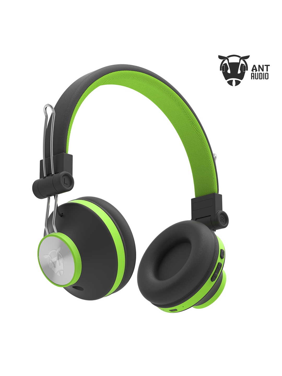Ant Audio Unisex Green Black Treble H82 On Ear Bluetooth Headphones