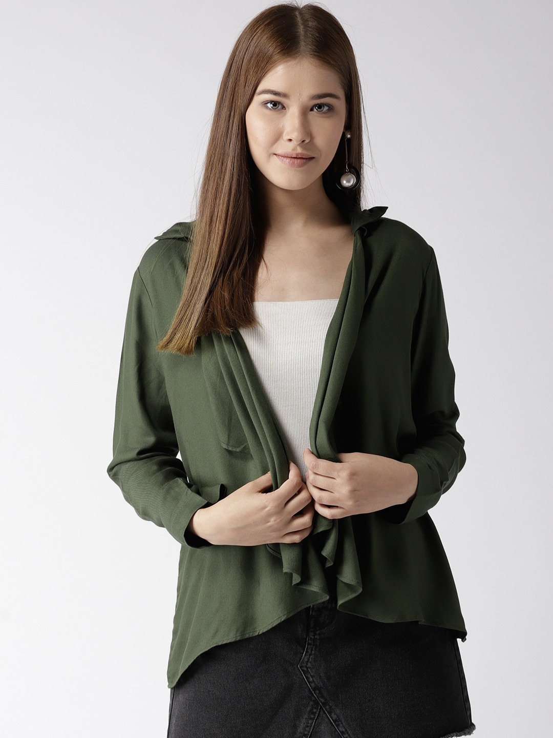 Buy Style Quotient By Noi Olive Green 