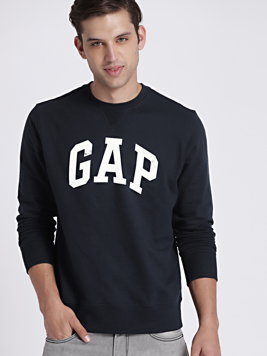 gap logo fleece crewneck sweatshirt