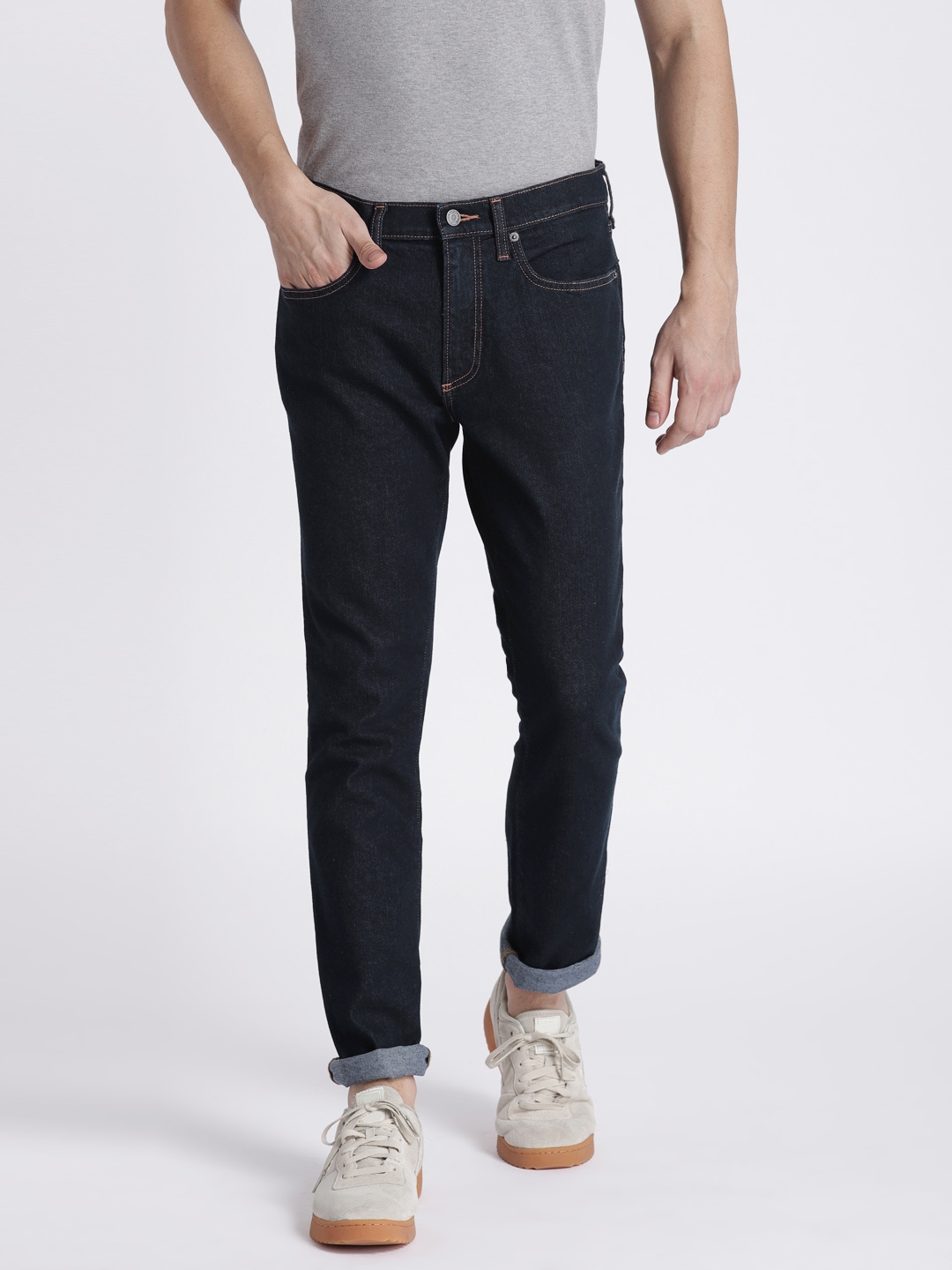 GAP Men's Blue Dark Wash Skinny Jeans