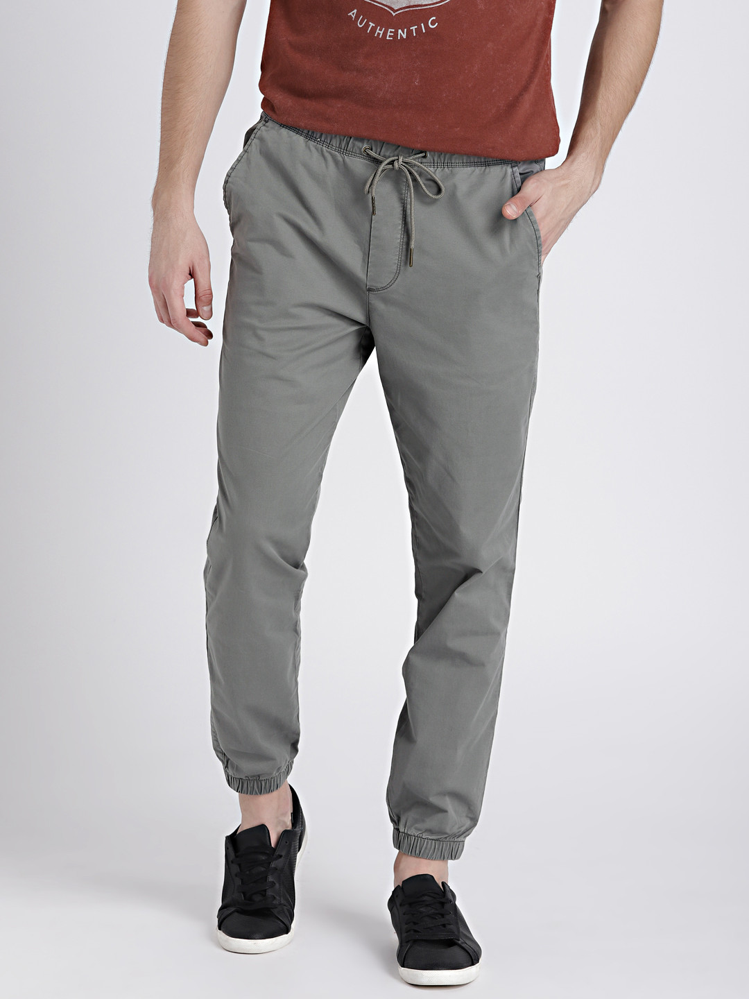 twill joggers with gapflex