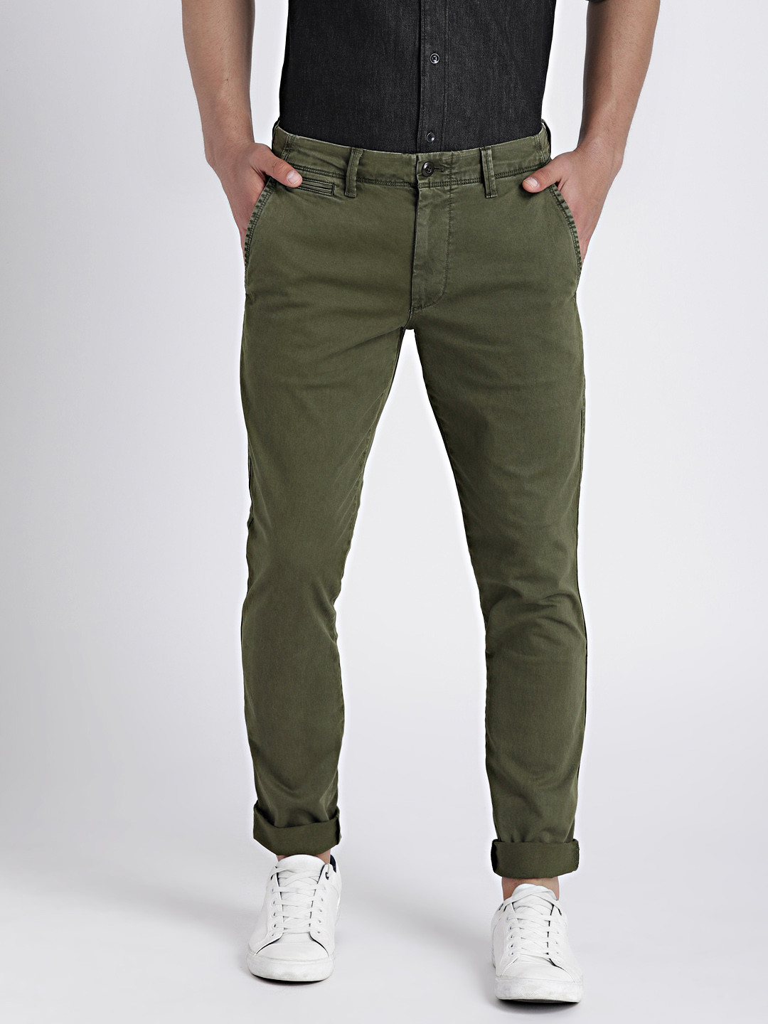 olive skinny chinos mens