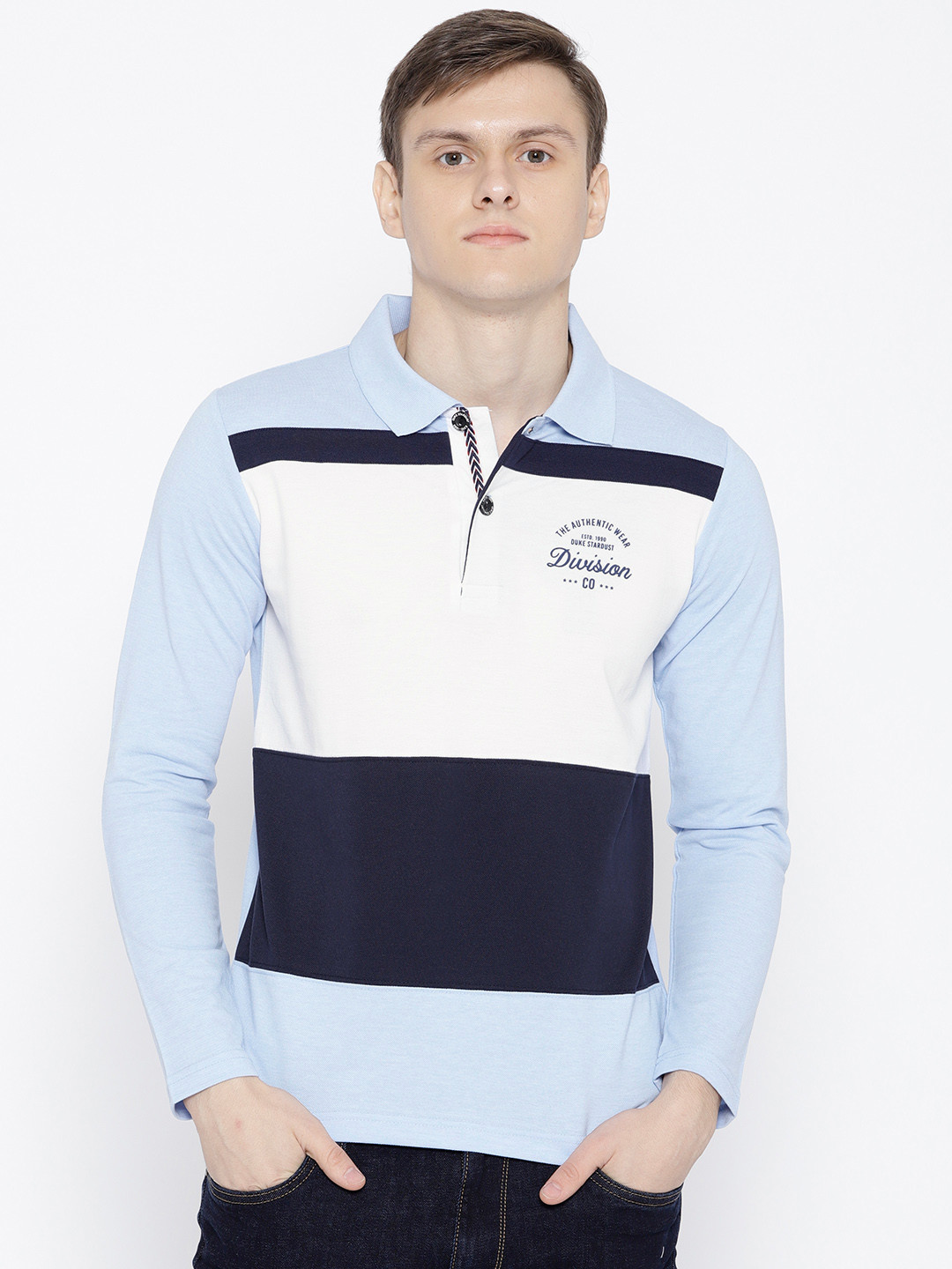 Colourblocked Polo Collar 