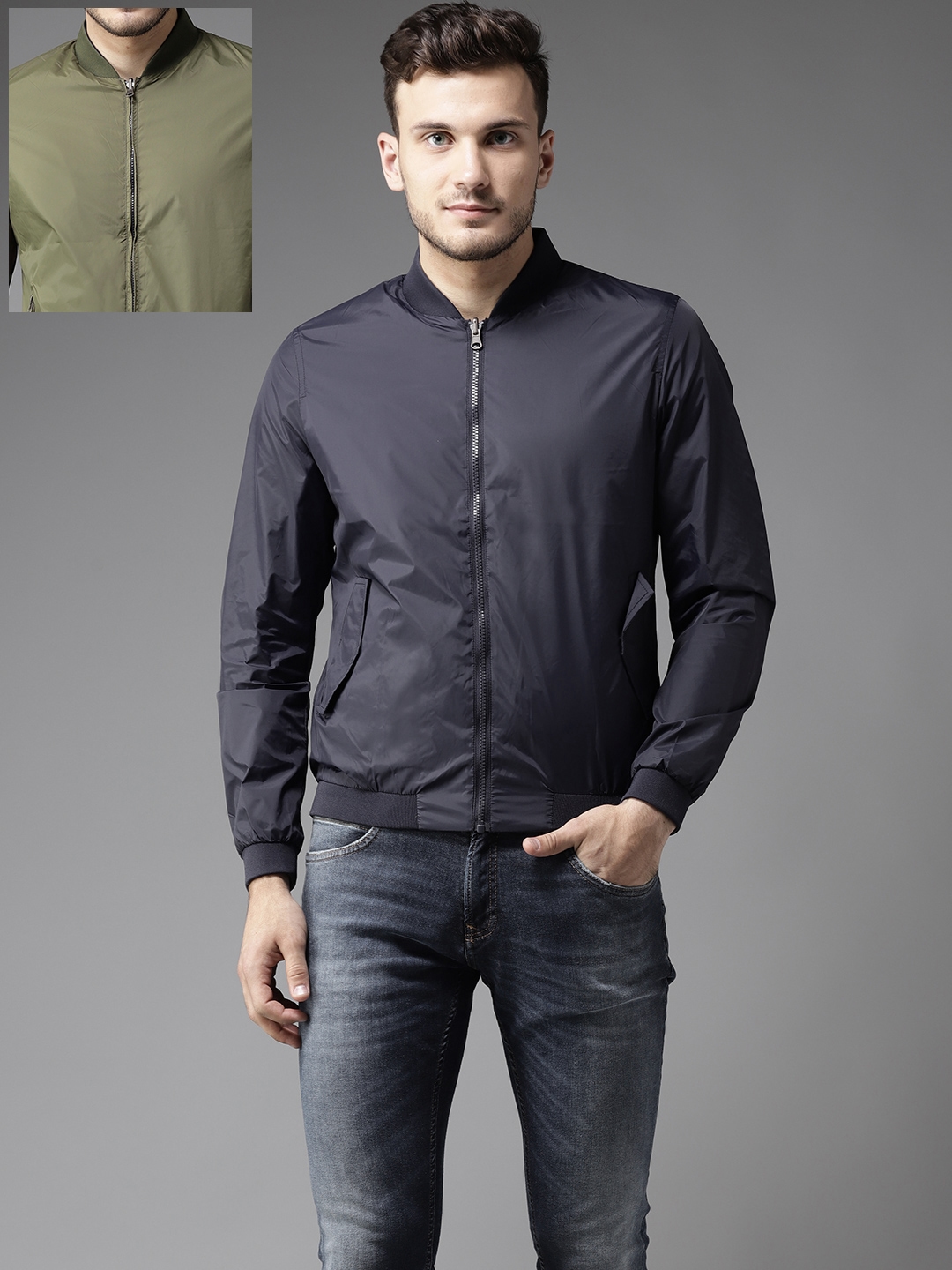 Buy FLYING MACHINE Mens Zip Through Neck Solid Quilted Jacket | Shoppers  Stop-seedfund.vn