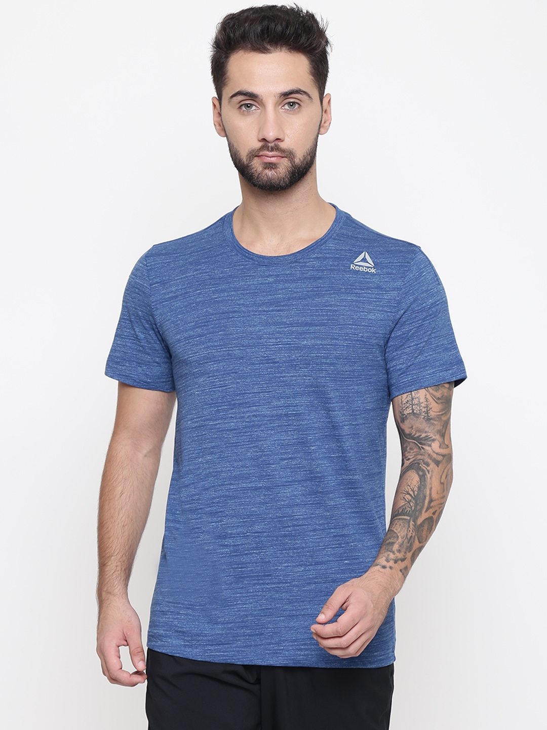 Buy Blue Solid Round Neck T - Tshirts for Men 7244569 | Myntra