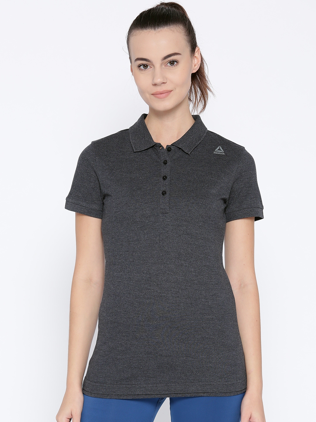 Reebok polo shirts womens grey deals