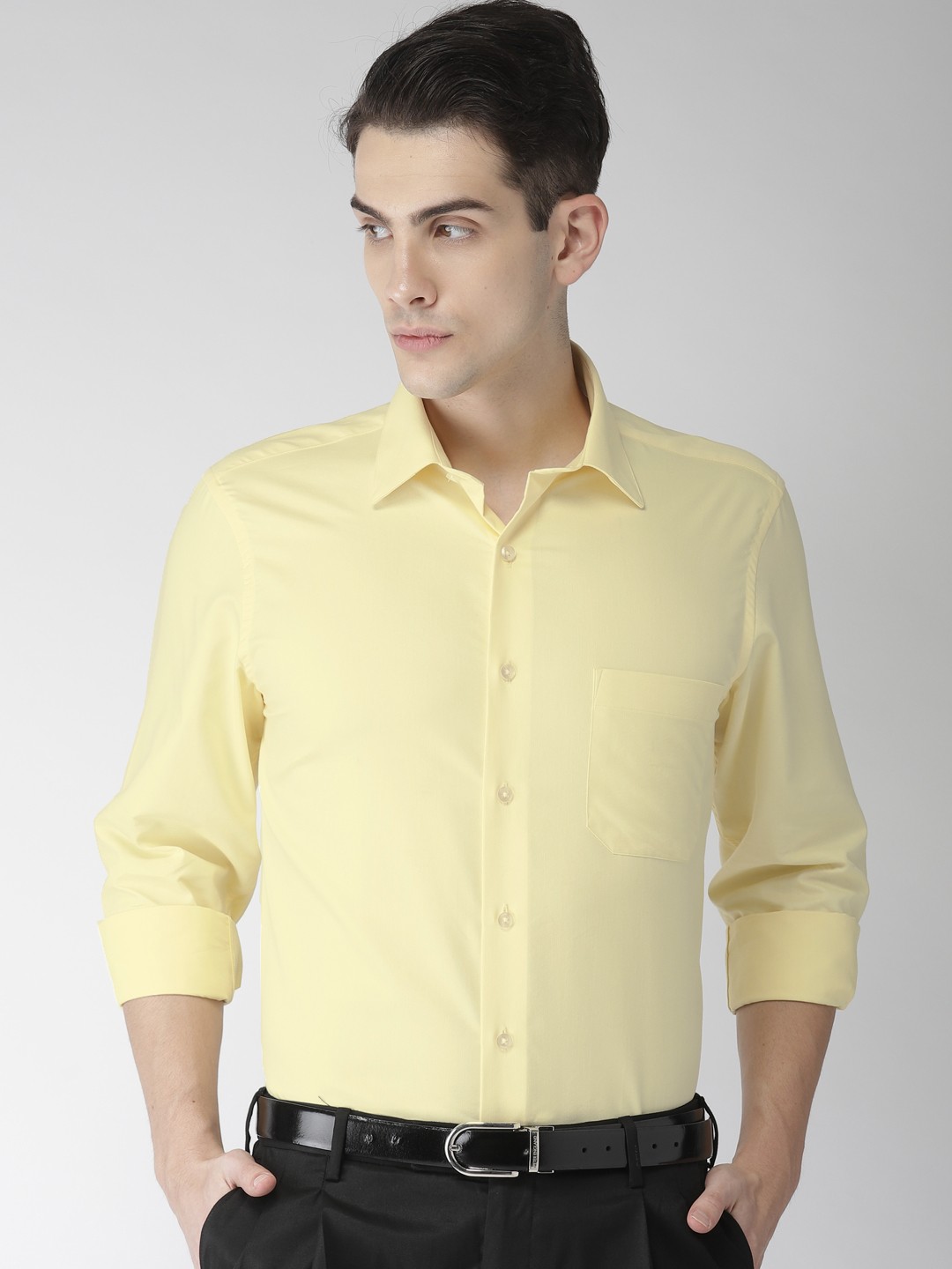 yellow formal shirt mens
