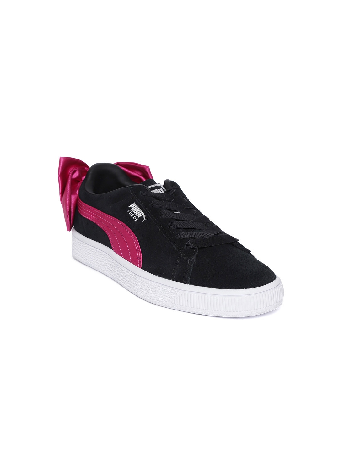 Puma suede bow black store