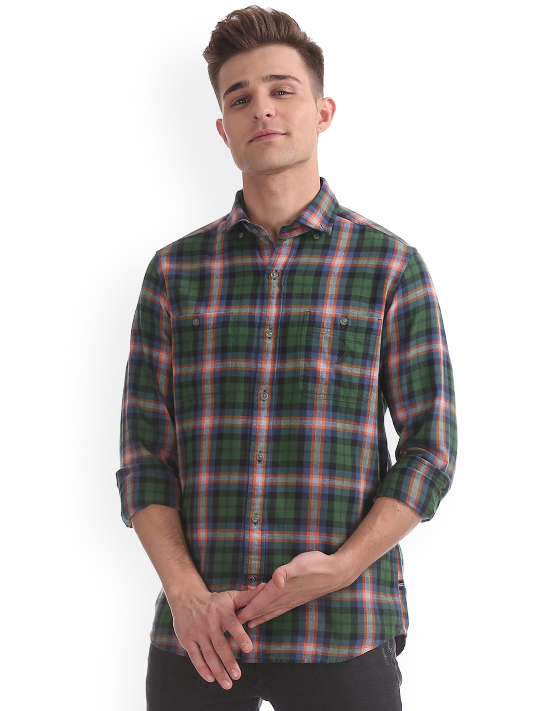 nautica check shirt