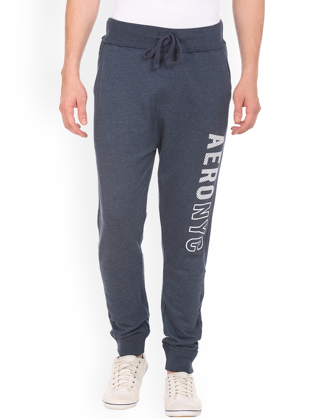 Buy Aeropostale Men Blue Slim Fit Solid Joggers - Track Pants for Men  7259220 | Myntra
