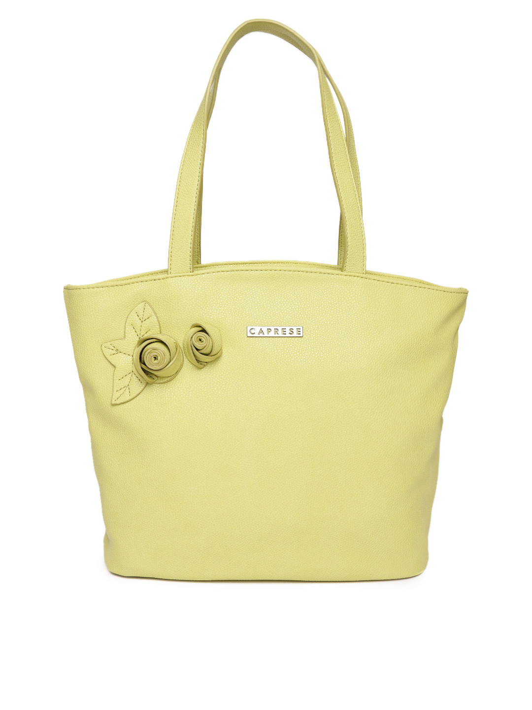 Caprese Lime Green Solid Shoulder Bag