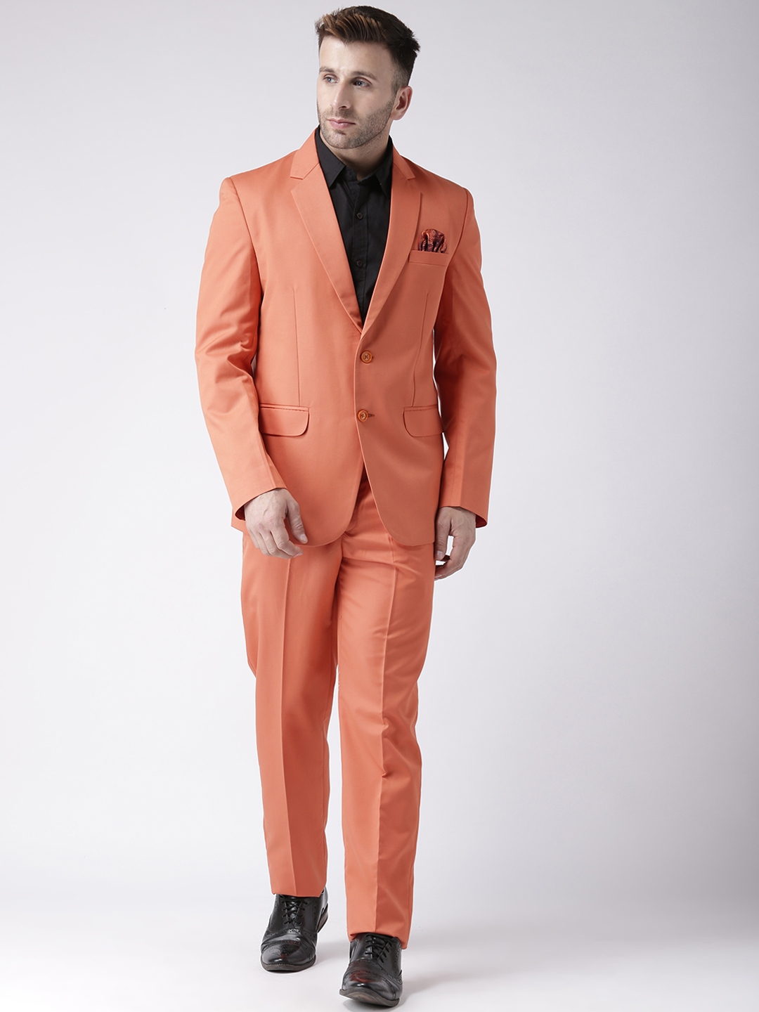 peach colour suit men