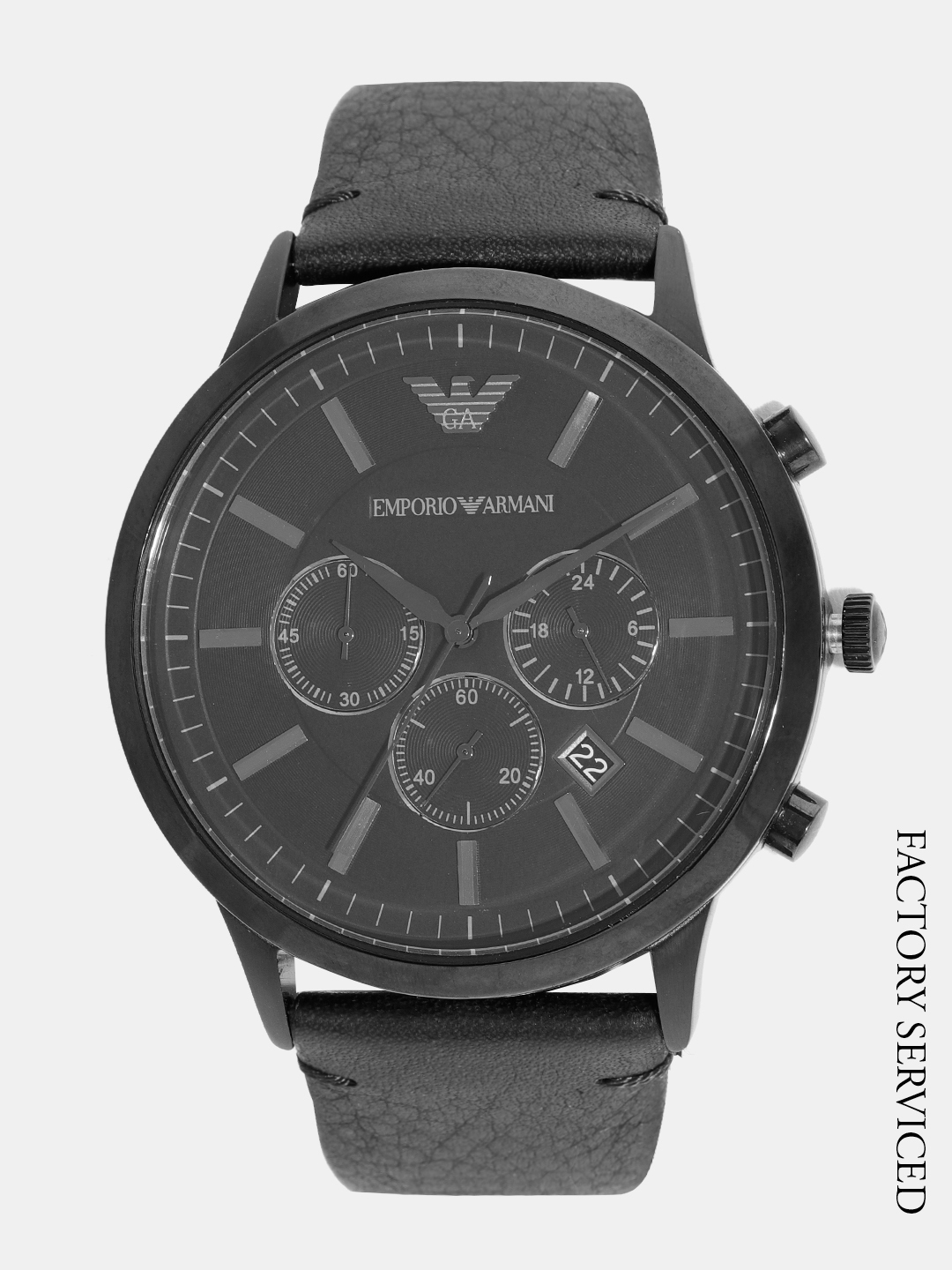 Buy Emporio Armani Men Black Factory Serviced Chronograph Watch AR2411 -  Watches for Men 7275591 | Myntra