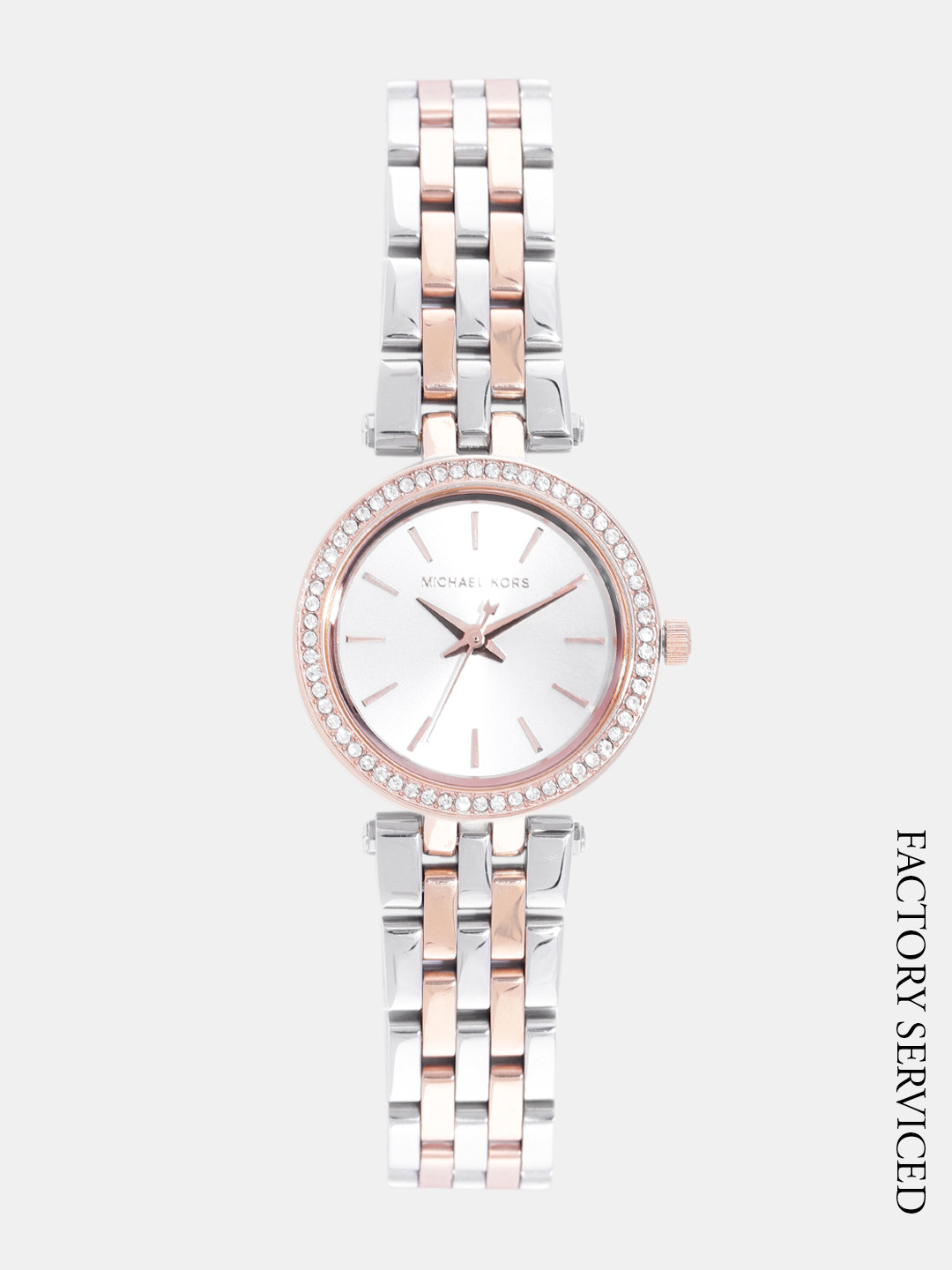 Michael Kors Women Silver-Toned Factory Serviced Analogue Watch MK3298