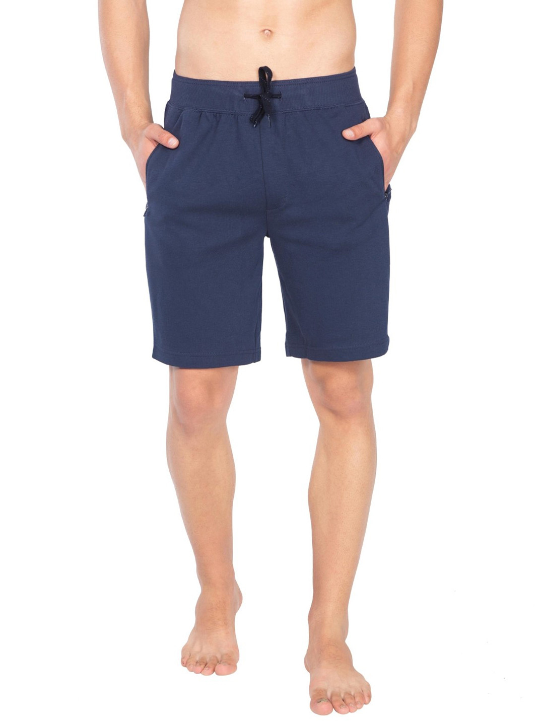 Buy Jockey Men Navy Blue Solid Regular 