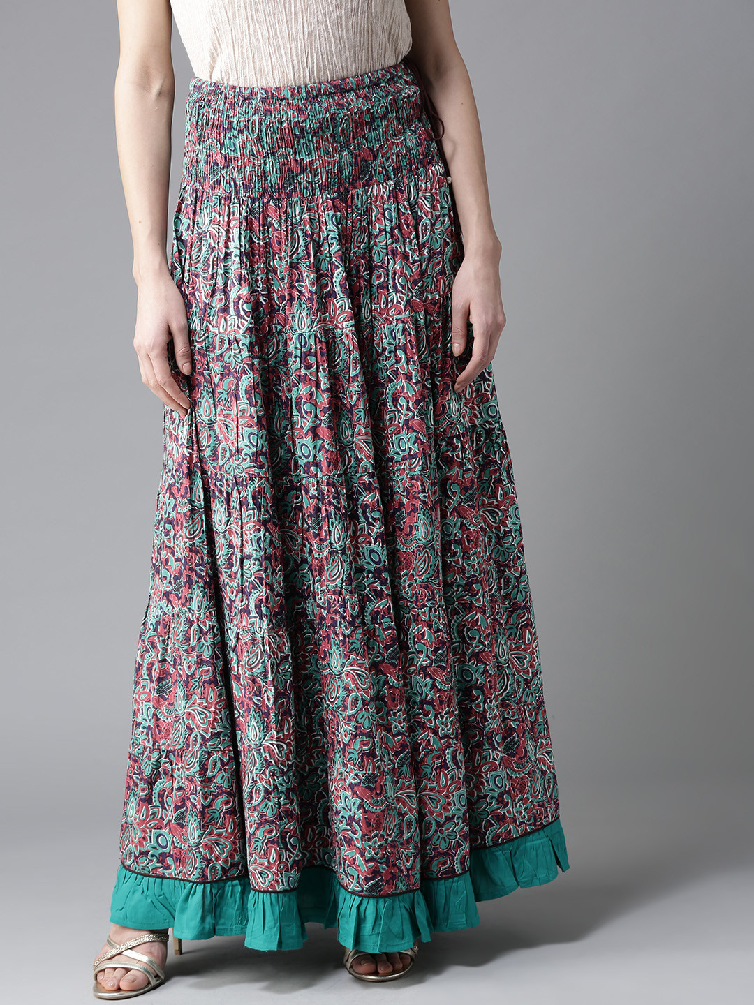 rust red skirt maxi