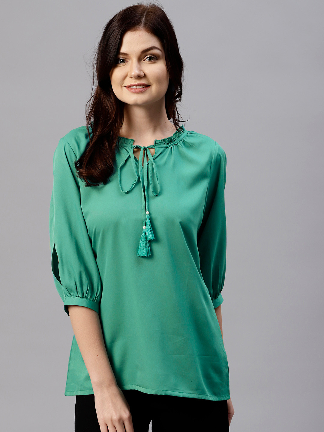 Shree Green Solid Tunic