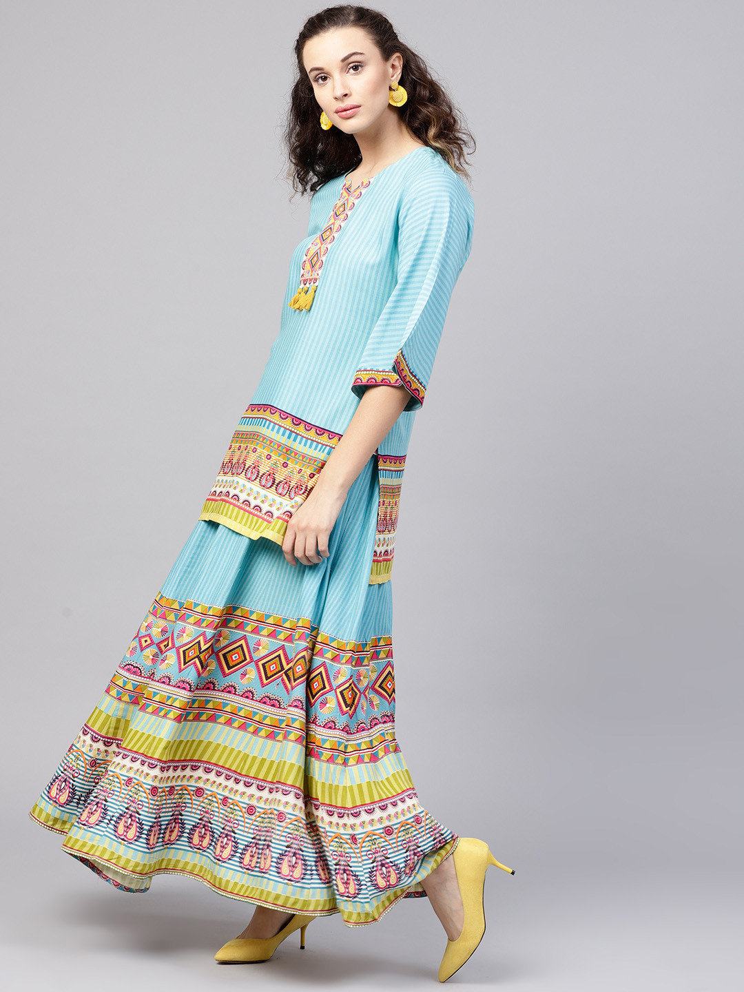 Discover more than 92 myntra kurti with skirt thtantai2