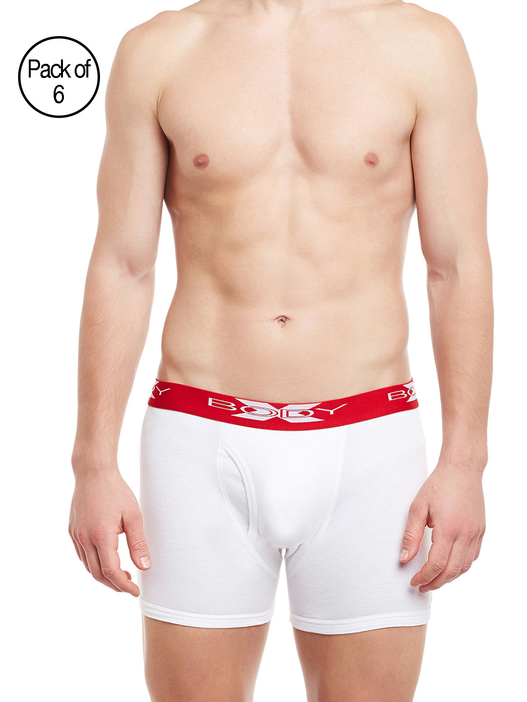 BODYX Pack of 6 Solid Assorted Trunks BX18T-W