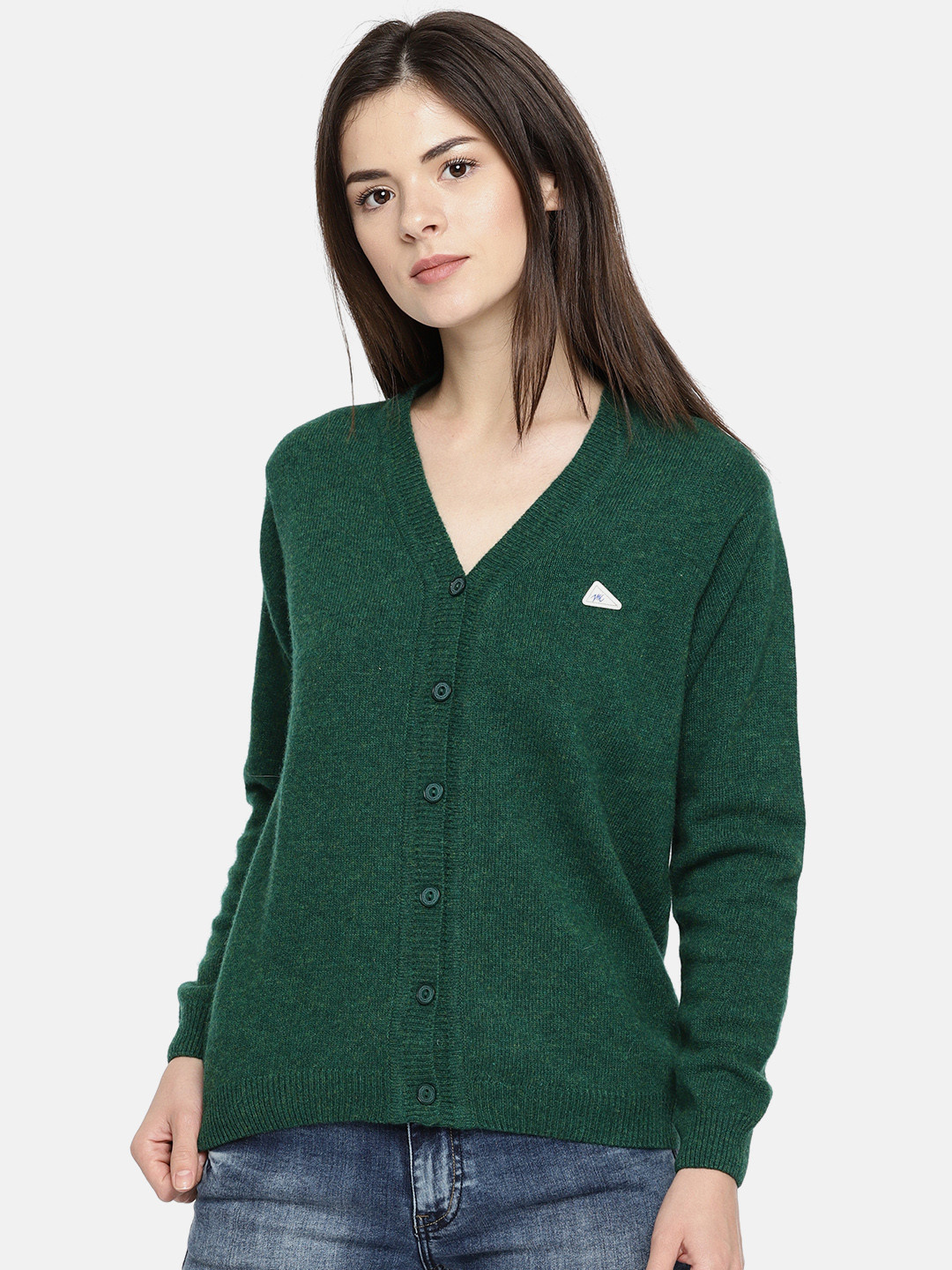 Buy Monte Carlo Women Green Solid 