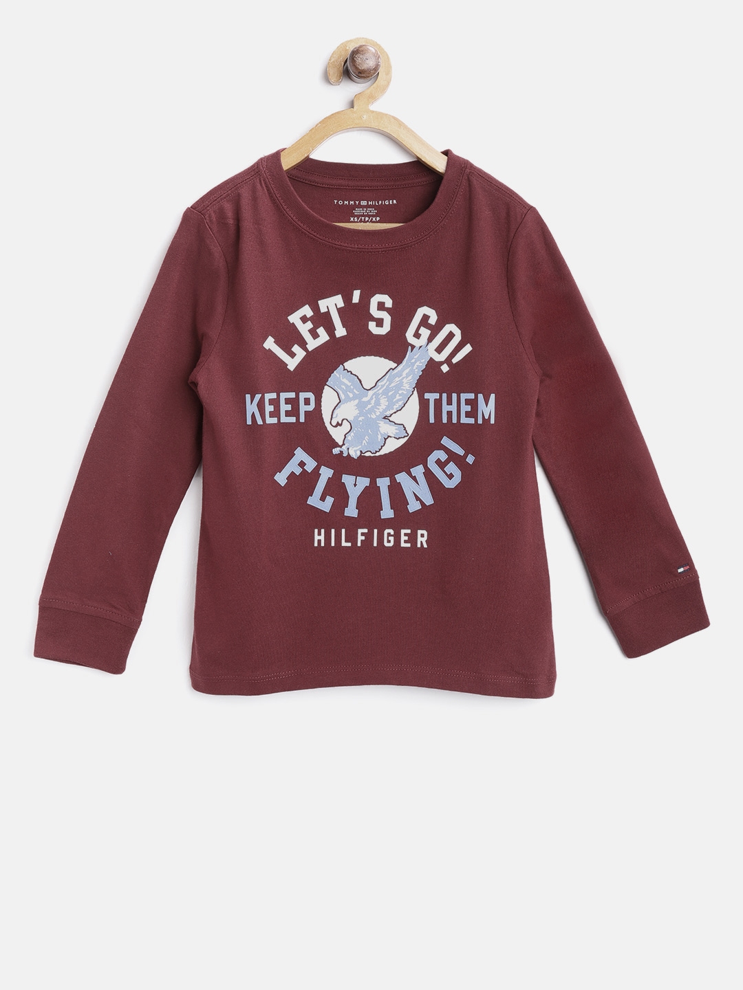 tommy hilfiger maroon t shirt