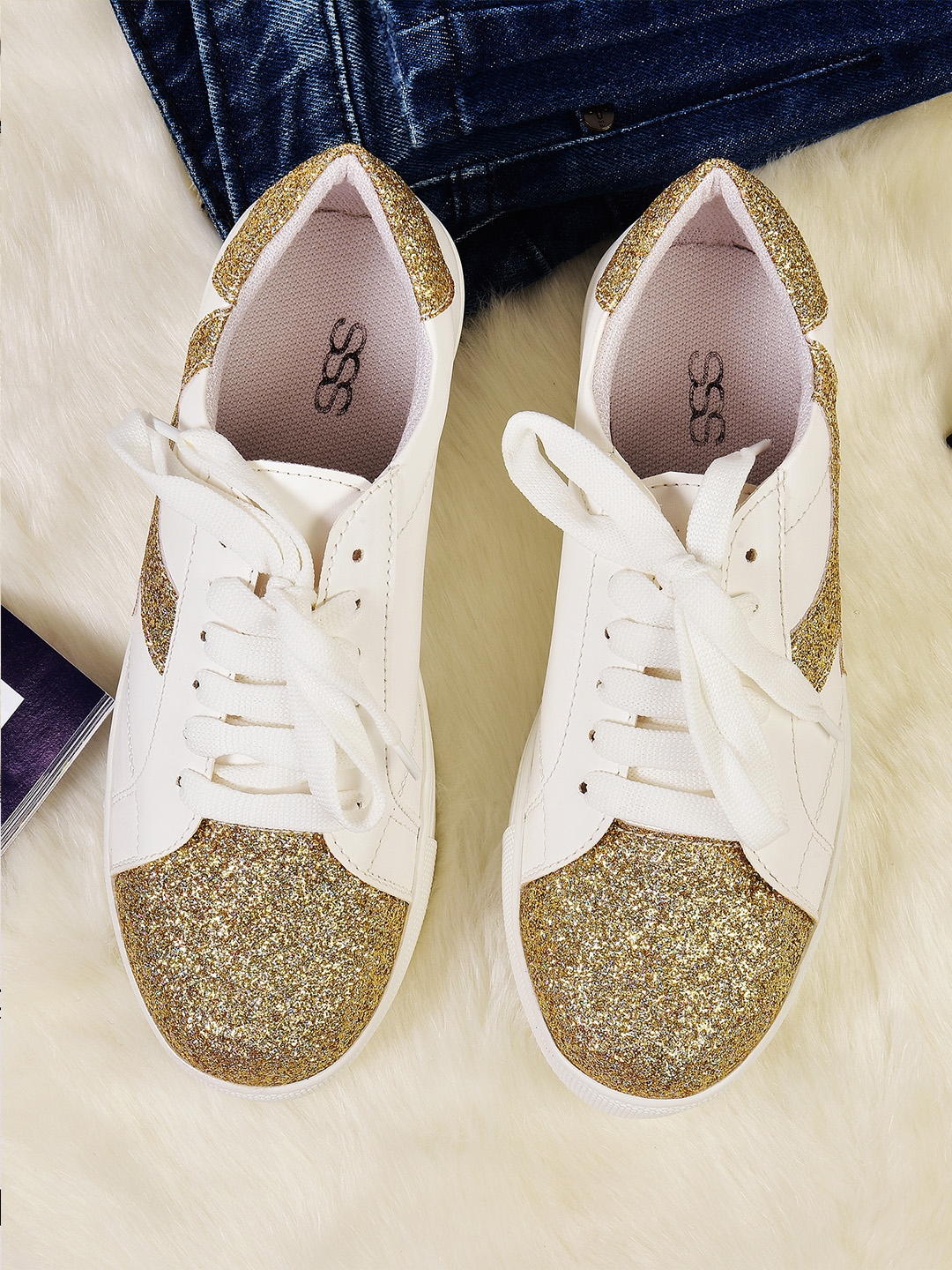 white sequin shoes womens