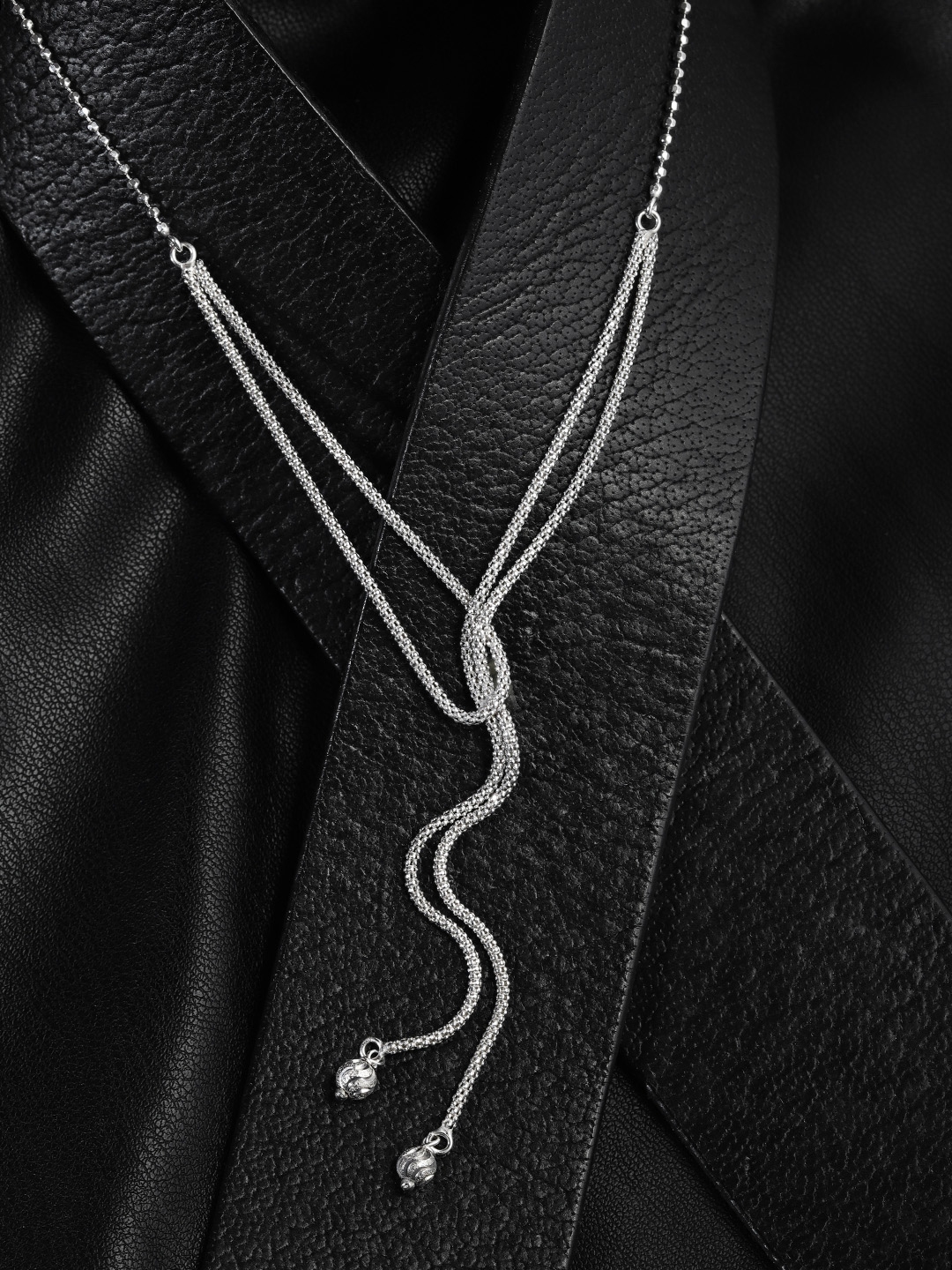 rhodium plated sterling silver necklace