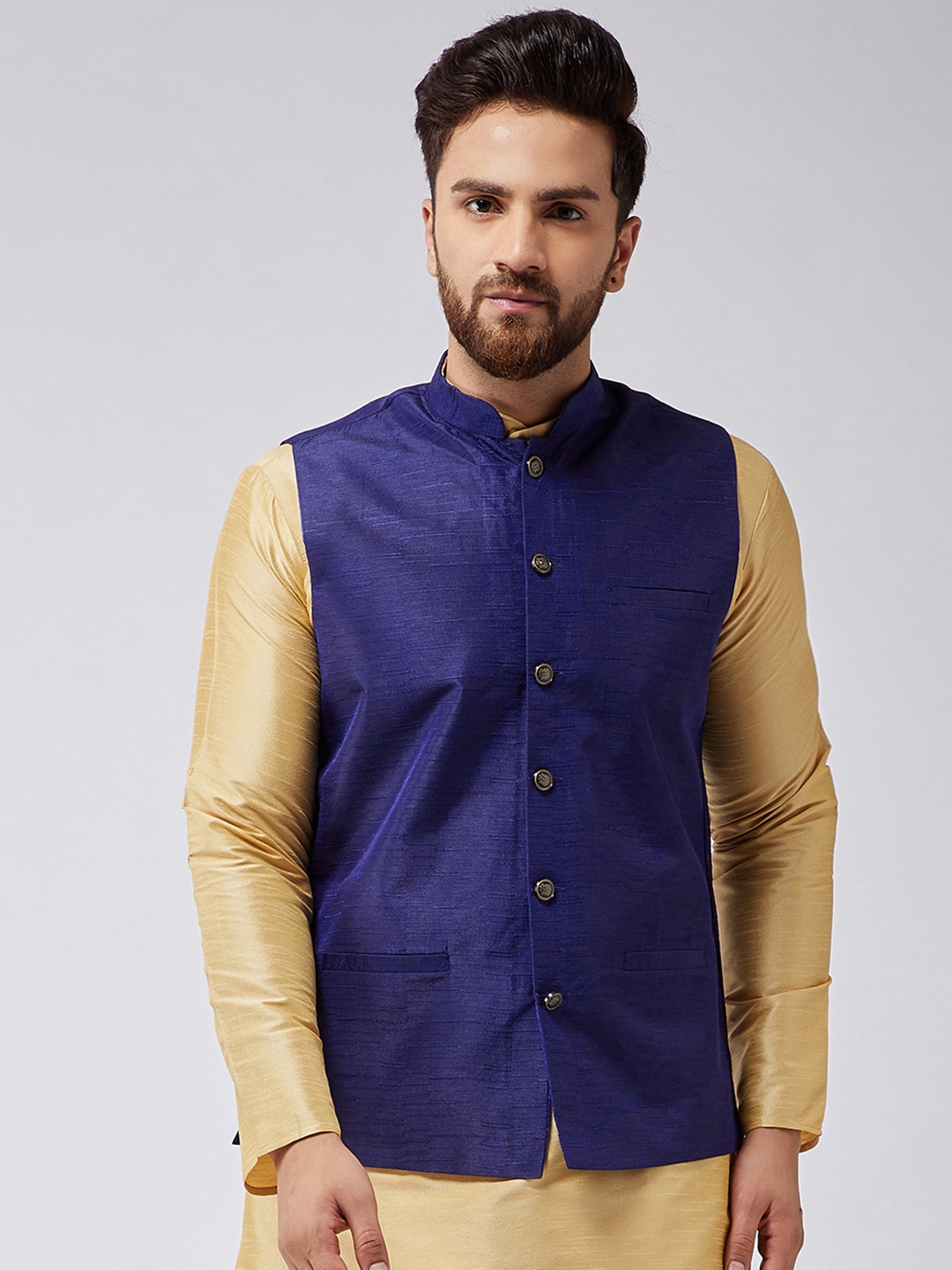 navy nehru jacket