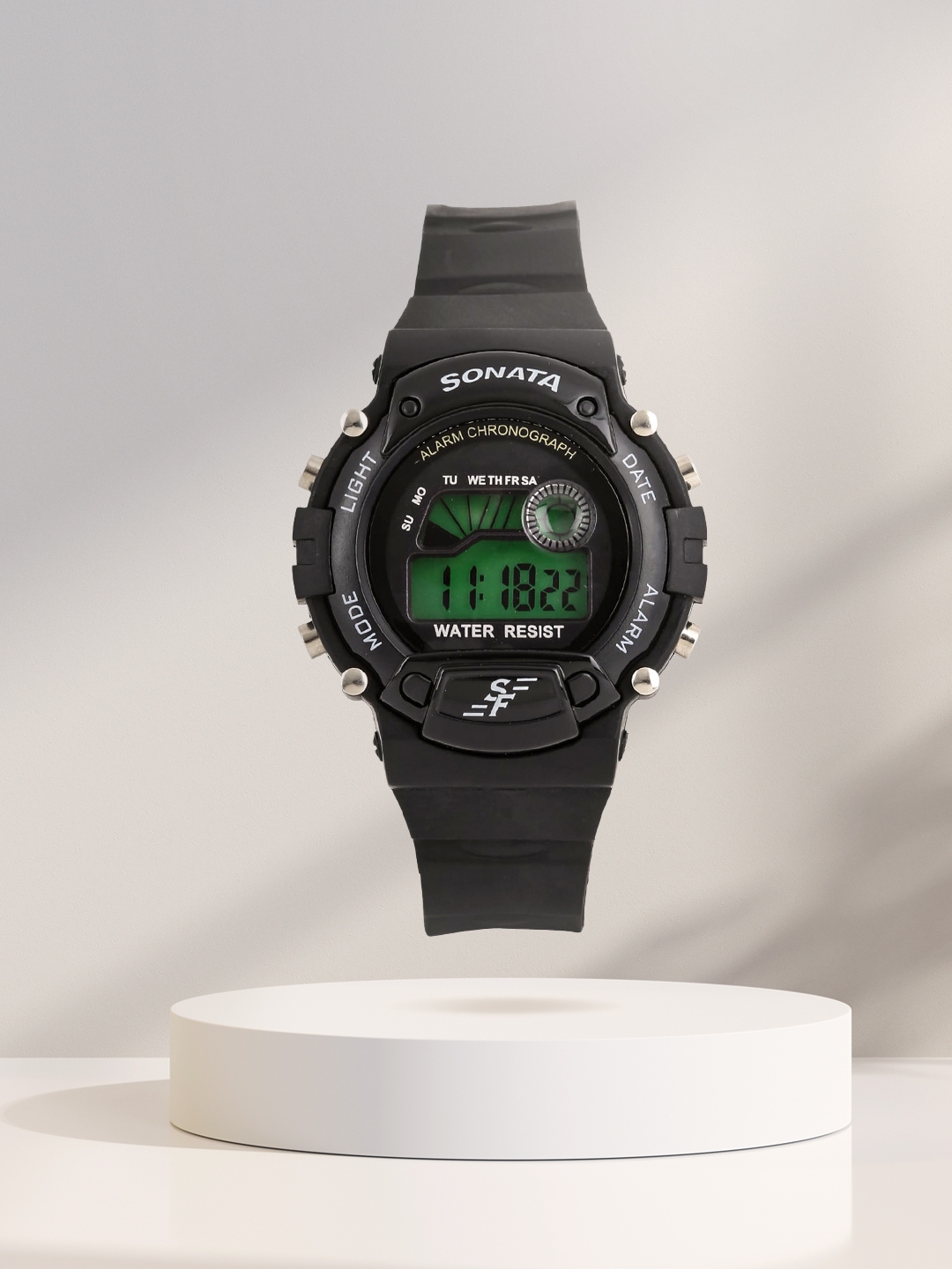 How to set time in digital watch discount sonata