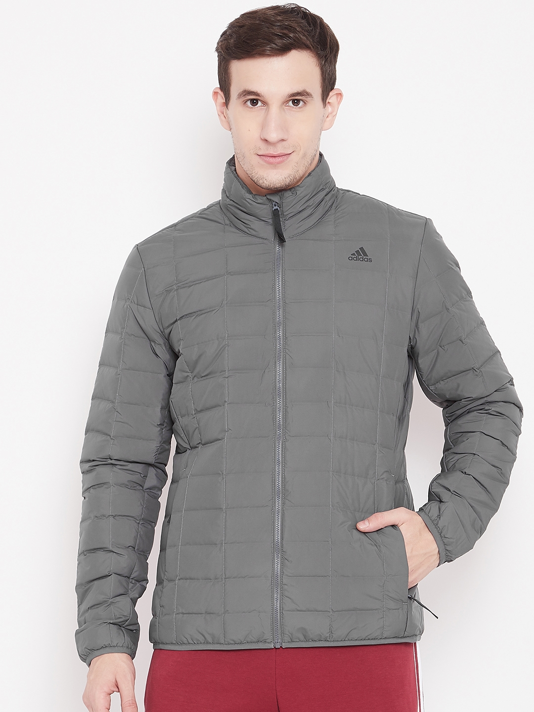 Grey Varilite Grid Quilted Jacket 