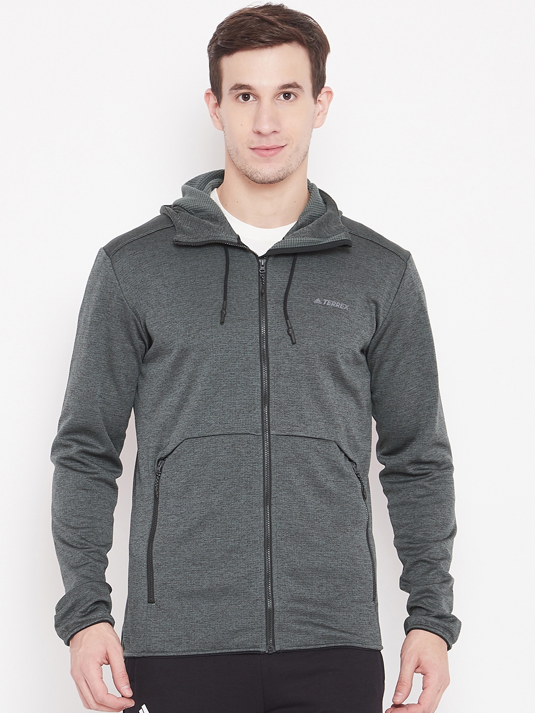 Buy ADIDAS Men Green Climb The City Hooded Outdoor FL Sweatshirt
