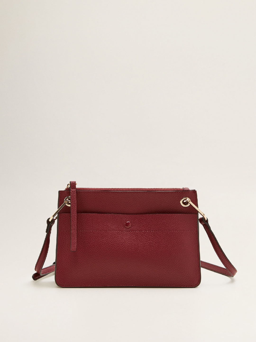 Mango maroon sale solid sling bag