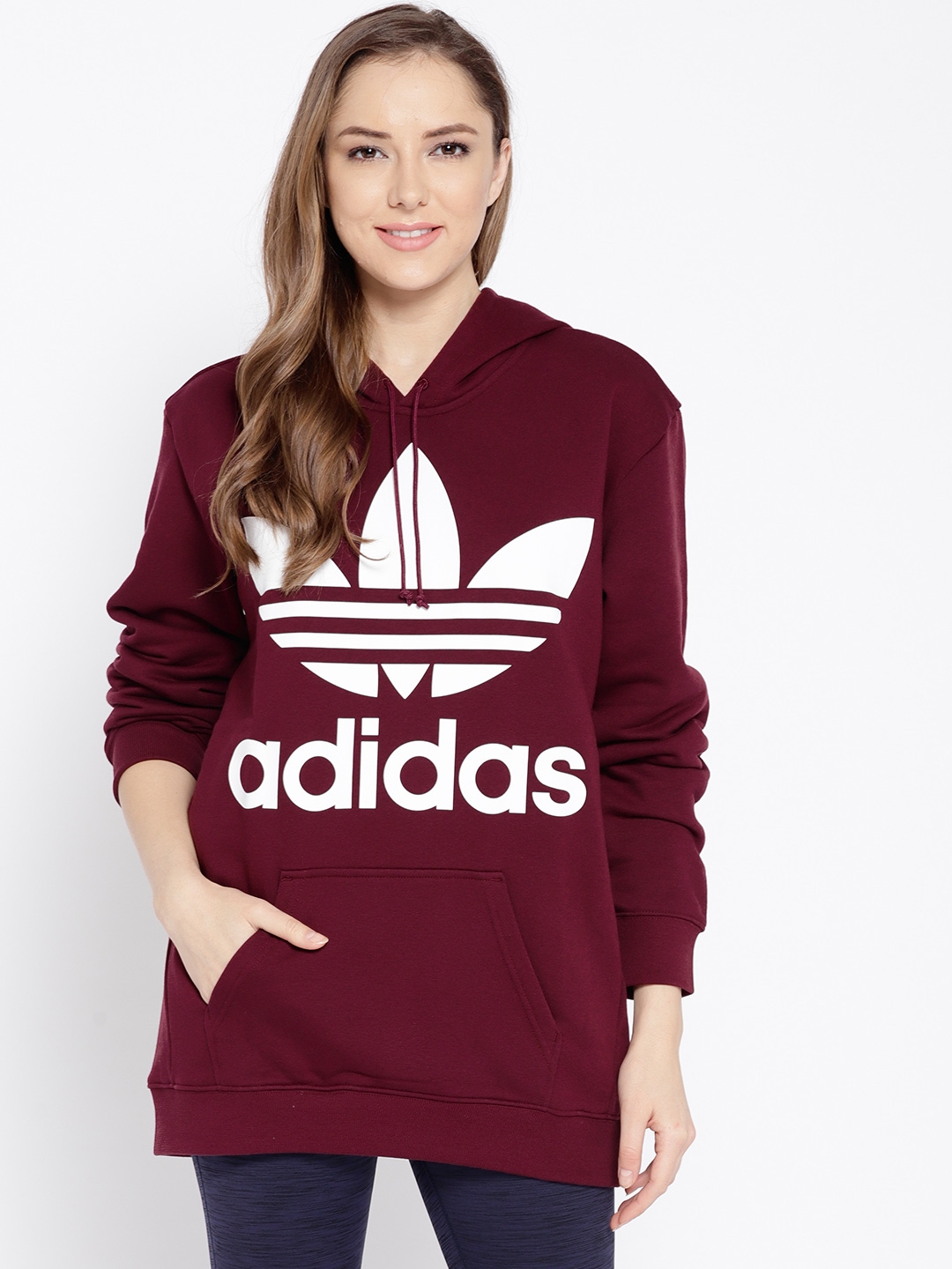 womens adidas maroon hoodie