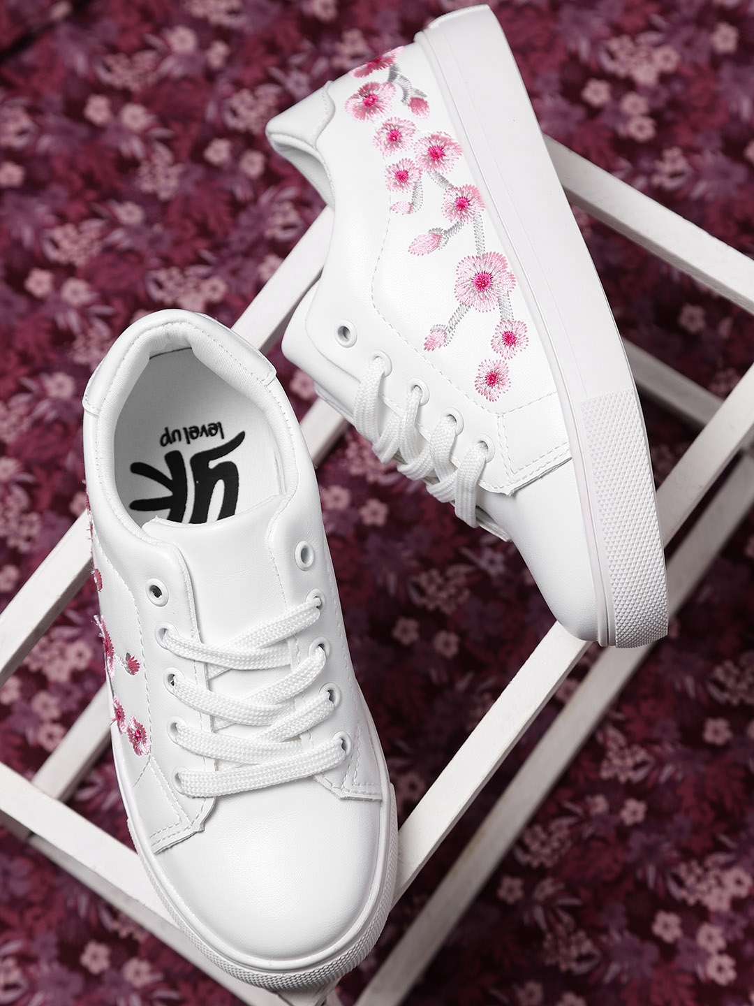 Buy Yk Girls White Pink Floral Embroidery Sneakers Casual Shoes For Girls Myntra Buy Yk Girls White Pink Floral Embroidery Sneakers Casual Shoes For Girls Myntra