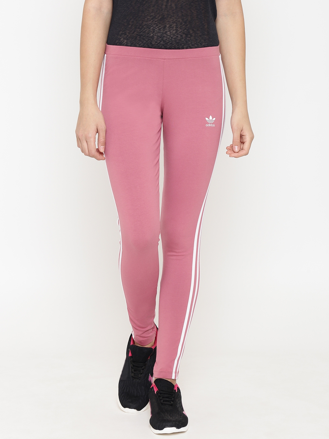 Buy ADIDAS Originals Women Pink Solid 3 Stripes Tights - Tights for Women 7401359 Myntra