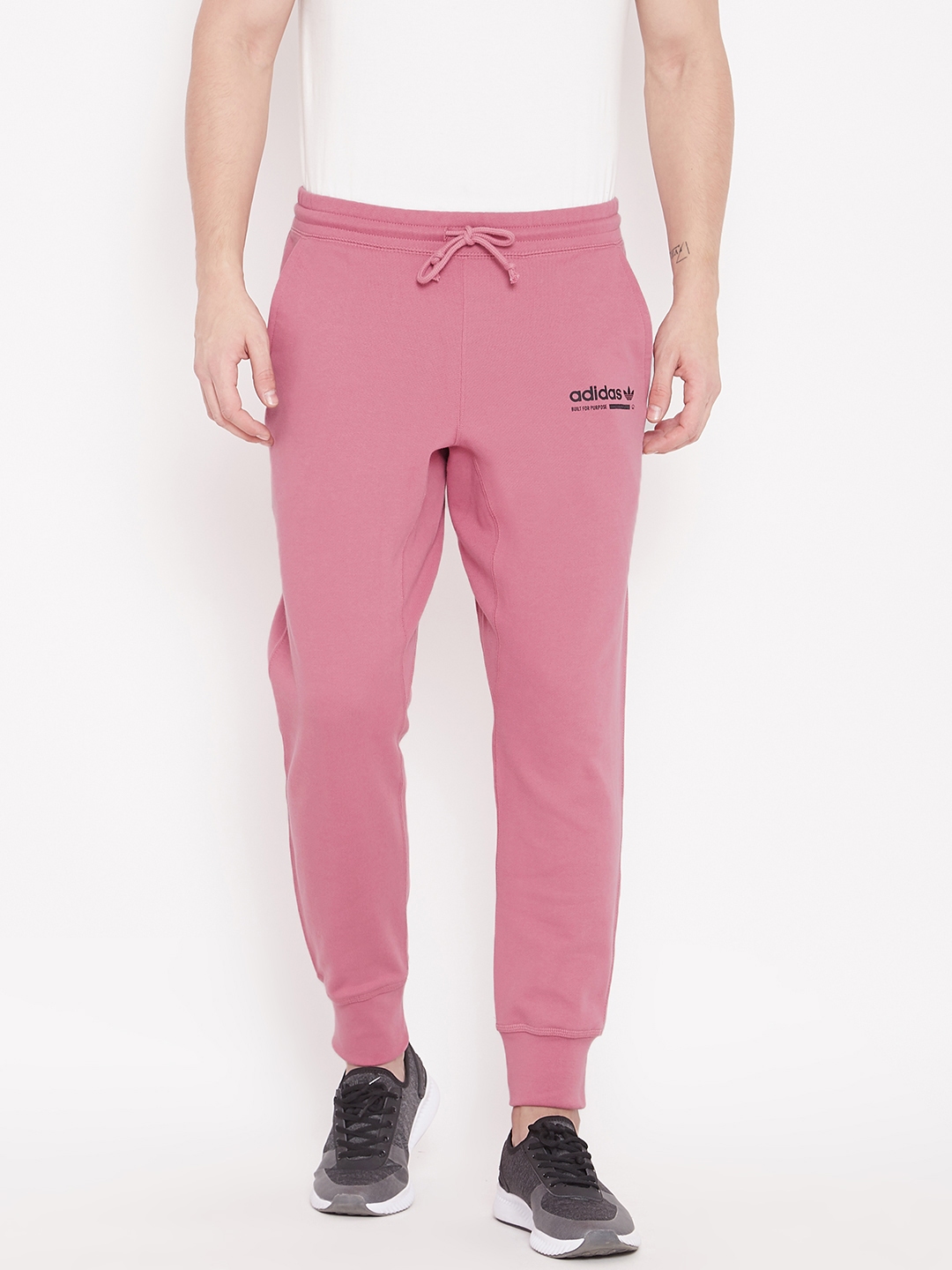 men pink adidas pants