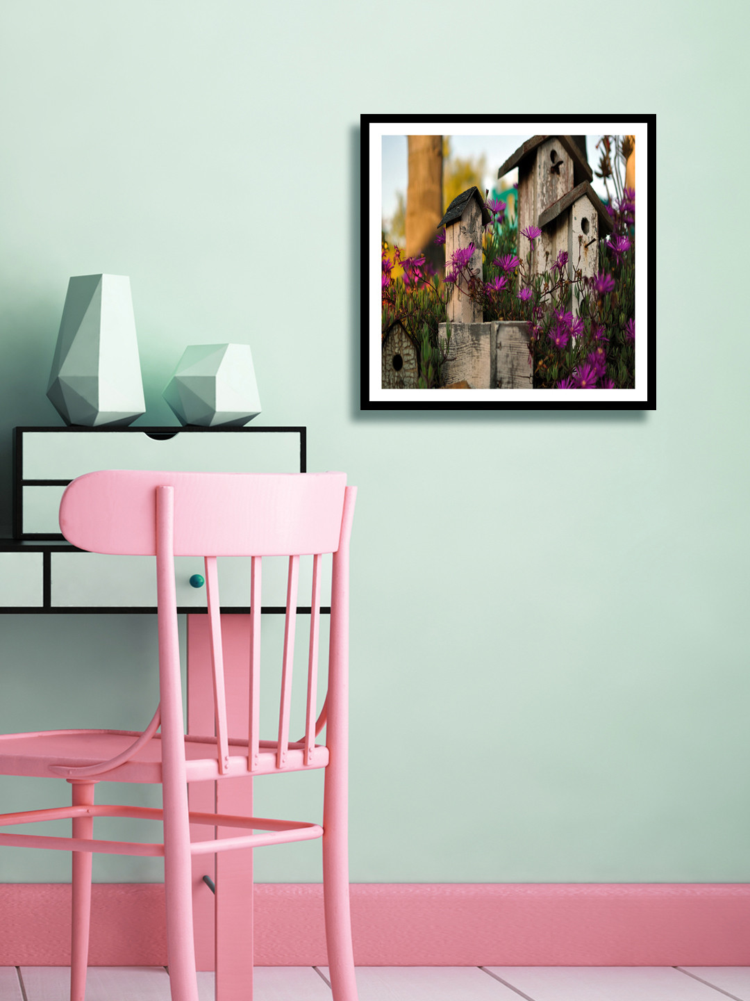 999Store Multicoloured Bird House Wall Painting