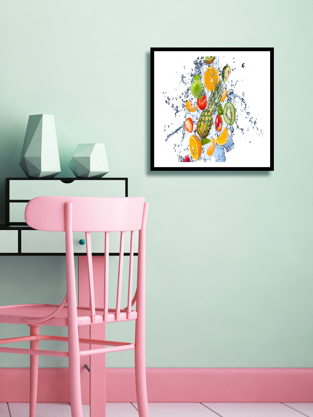 999Store FruitsIn The Water Canvas Wall Square Paintings Wall Art -13.77 x 13.77In