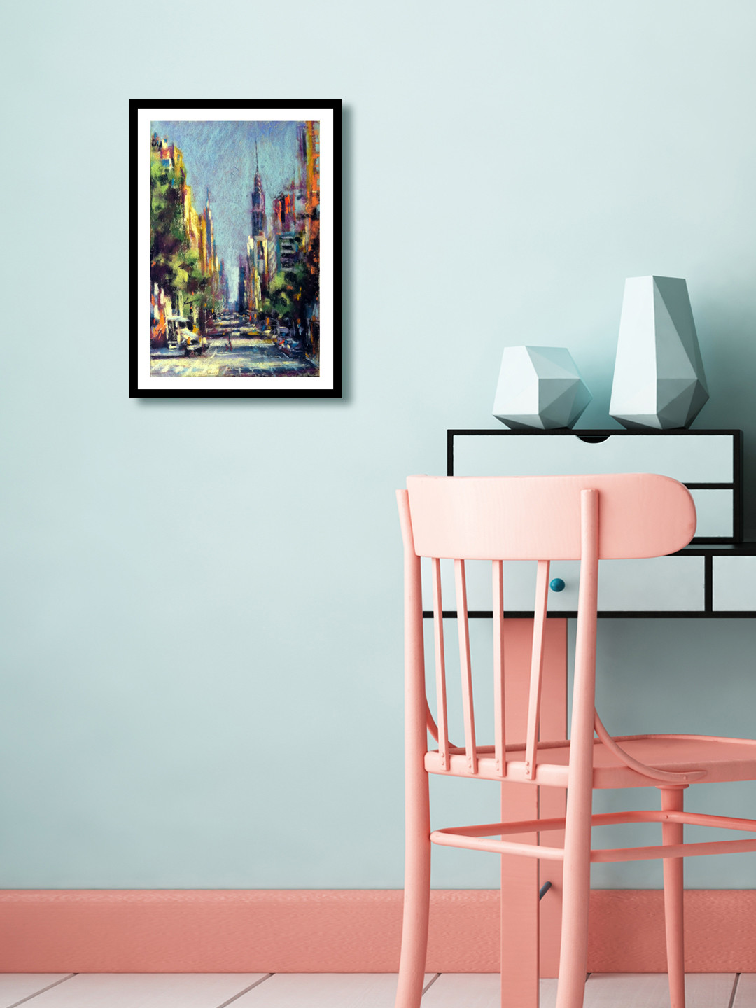 999Store Multicoloured City Wall Painting