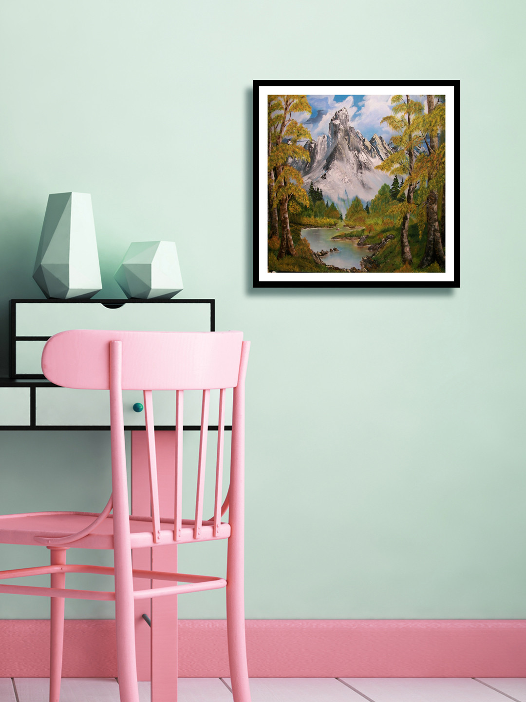 999Store Multicoloured Hand-Painted Wall Painting