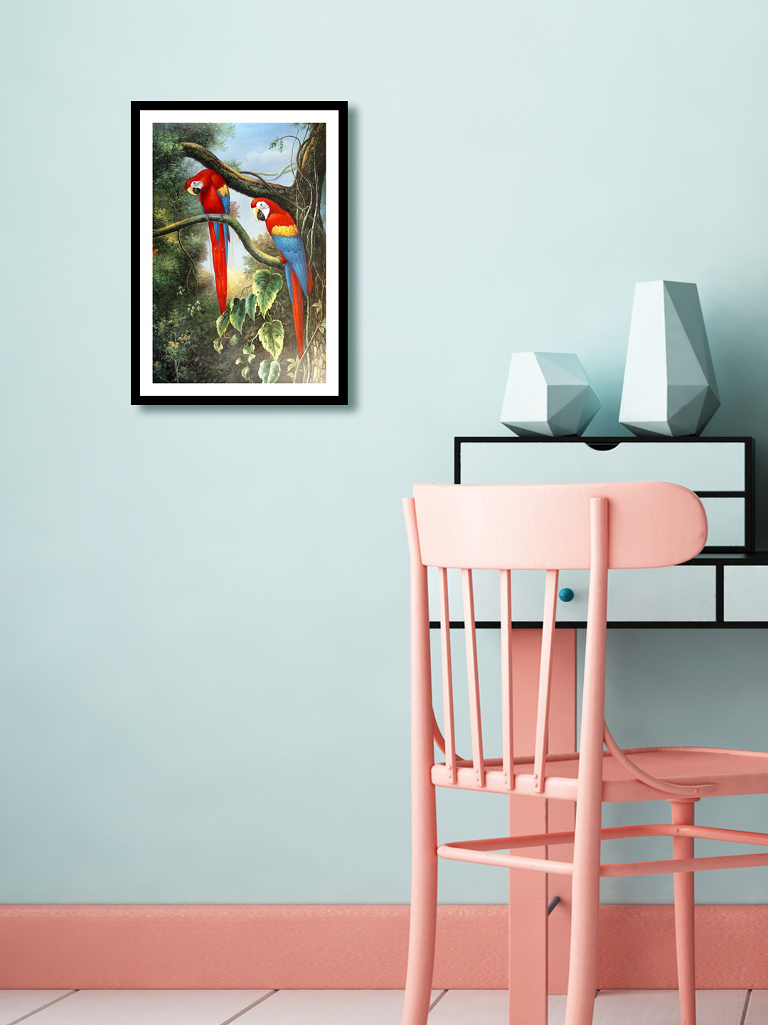 999Store Parrots Canvas Wall Rectangle Paintings Wall Art - 13.77 x 9.84 In