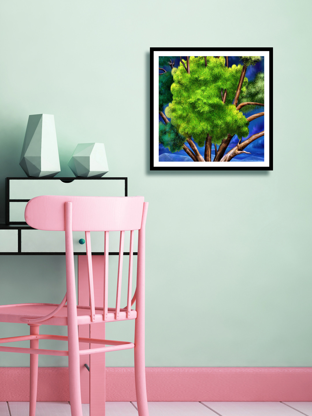 999Store Multicoloured Hand-Painted Wall Painting