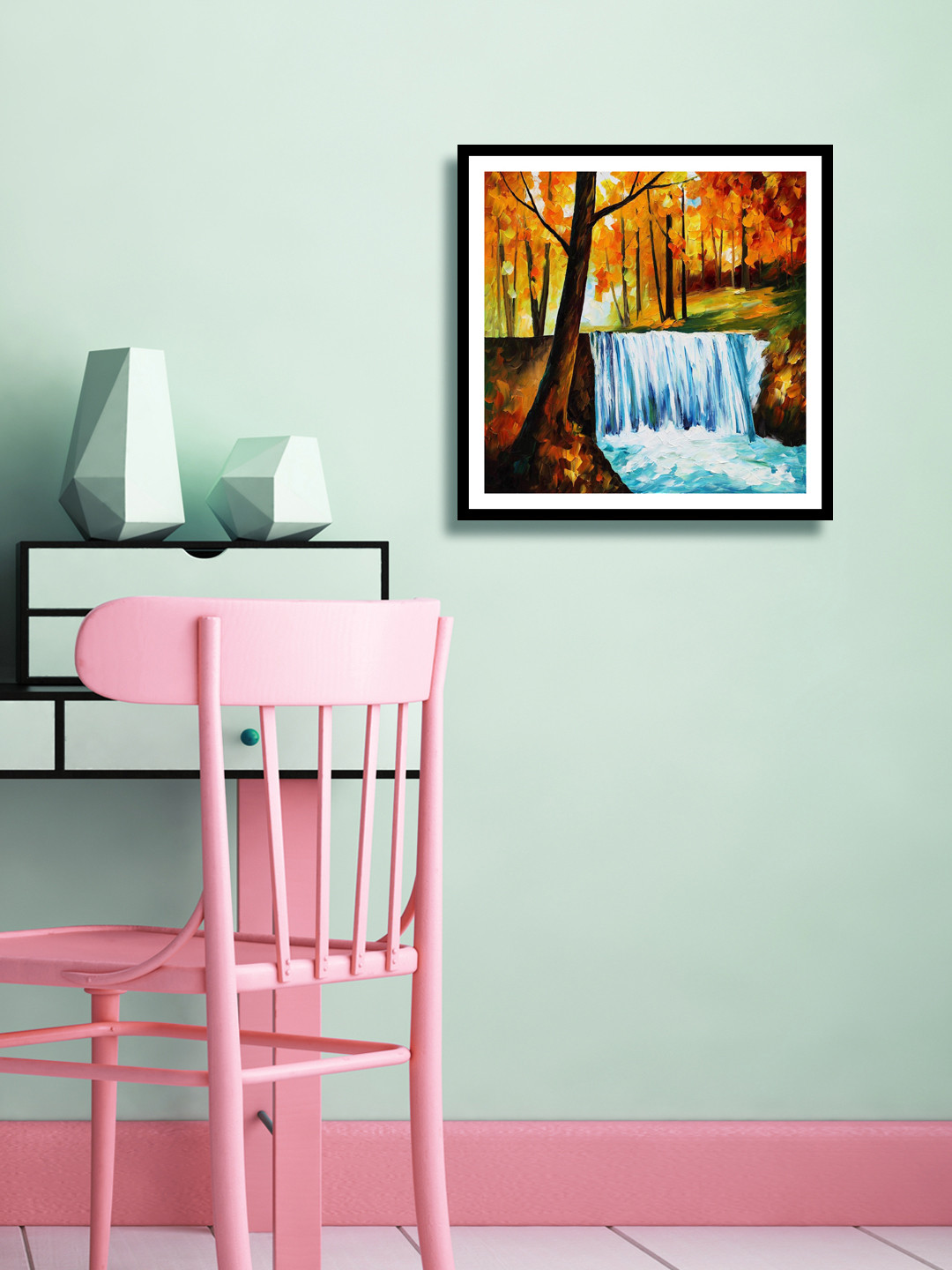 999Store Multicoloured Waterfall Wall Painting