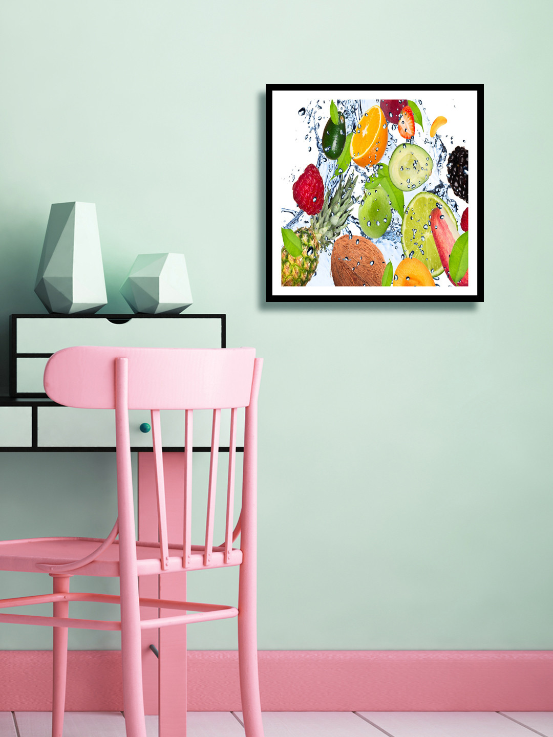 999Store FruitsIn The Water Canvas Wall Square Paintings Wall Art-13.8 x 13.8In