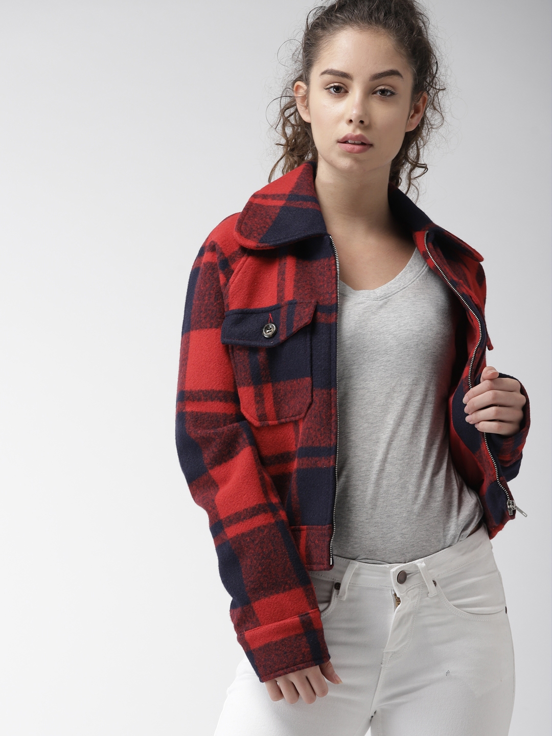 Checked jacket 2025 womens