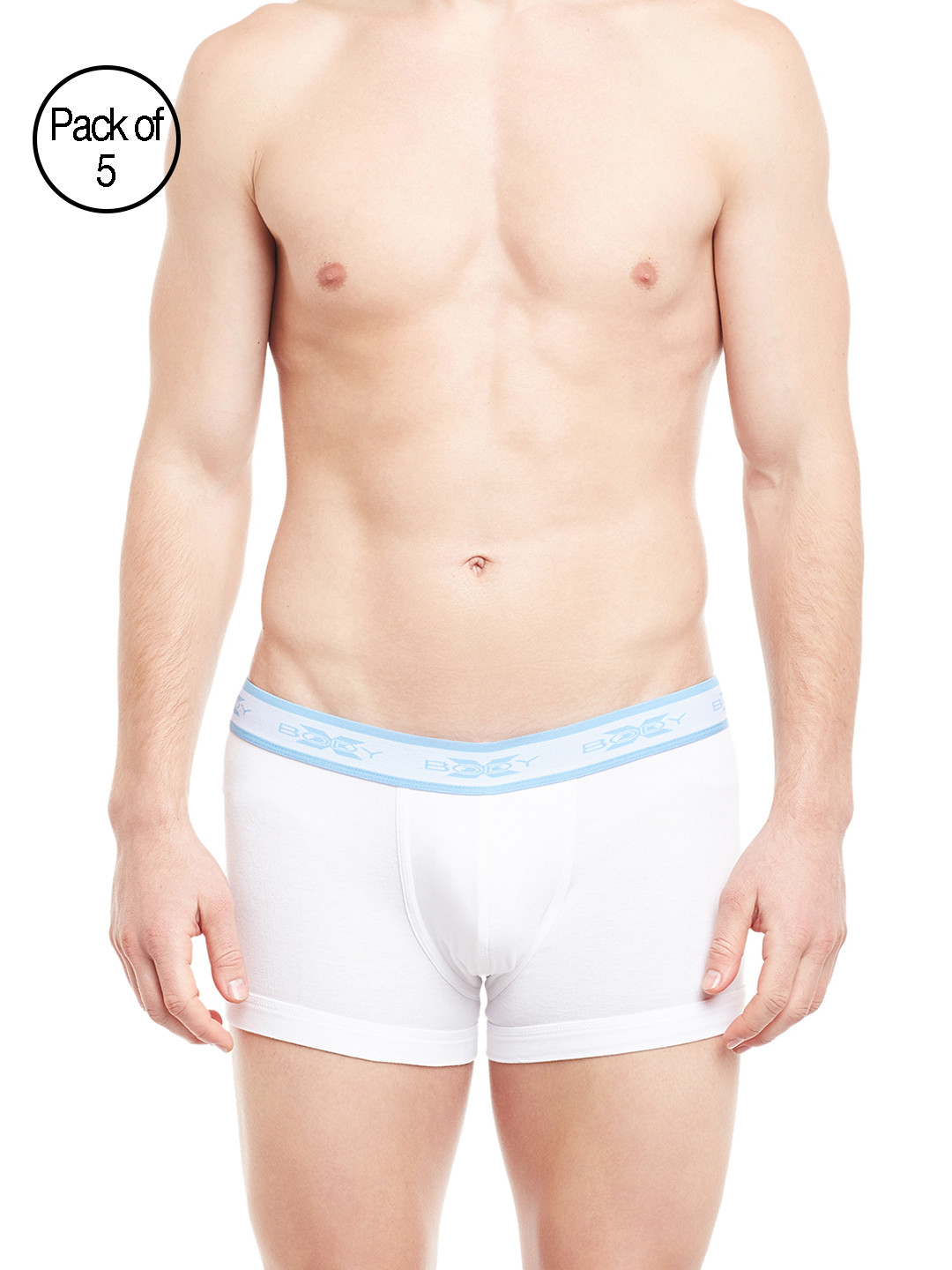 BODYX Pack of 5 White Trunks BX05T