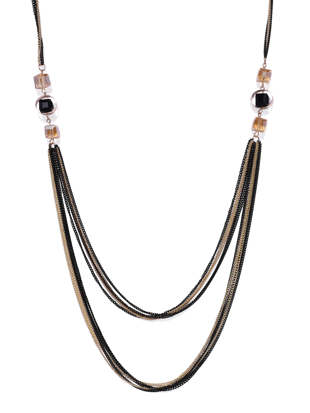 black metal necklace myntra