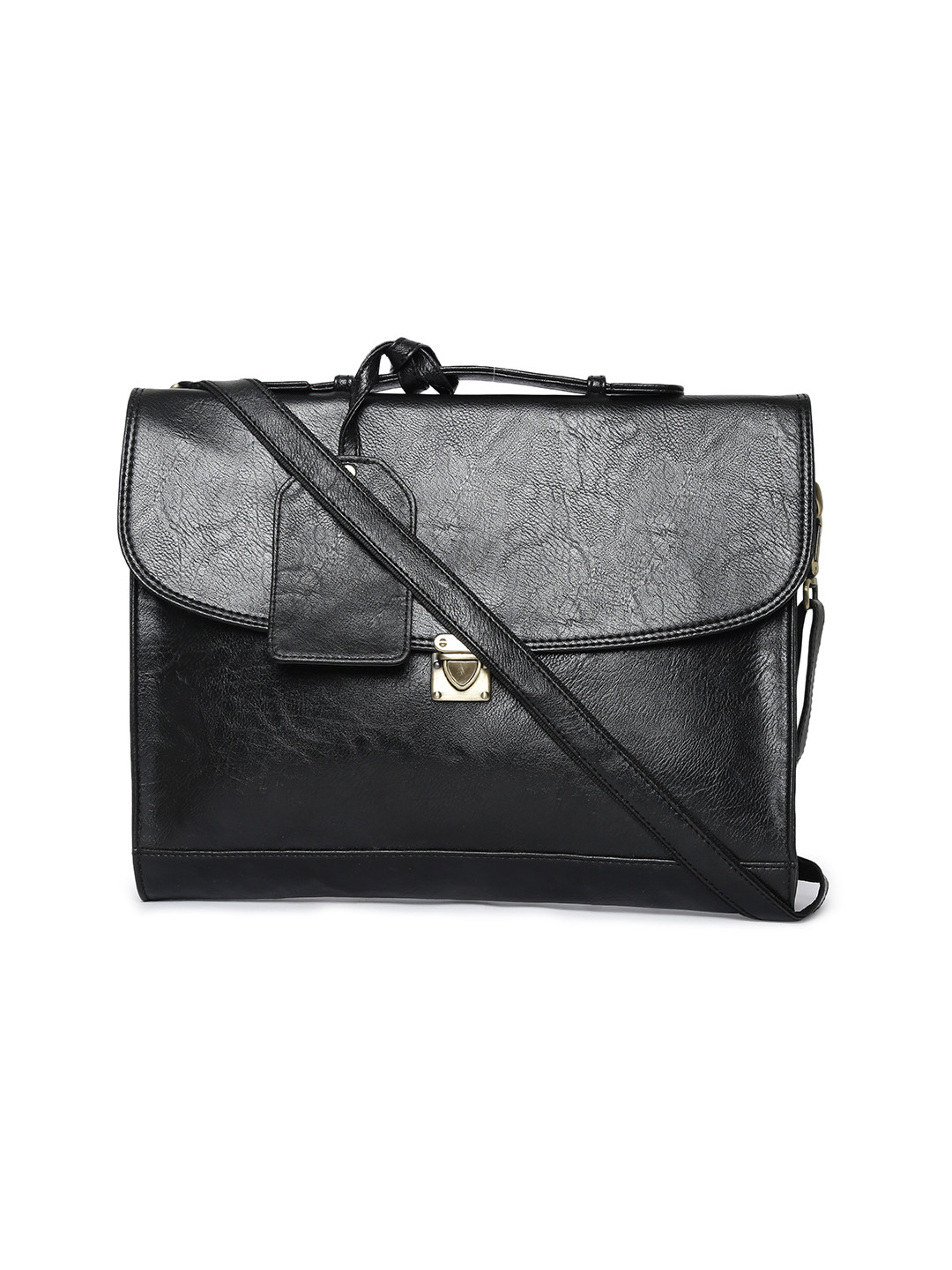 Purseus Men Black Solid Messenger Bag