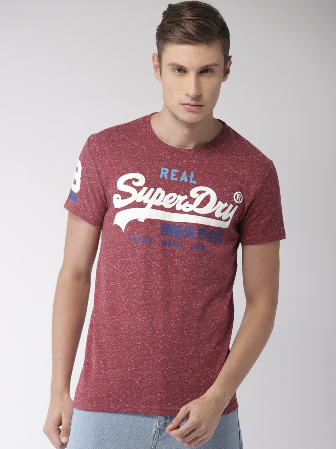 superdry burgundy t shirt
